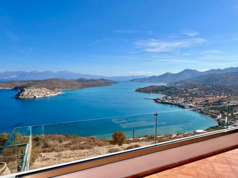 Plaka bei Elounda MIT BESICHTIGUNGSVIDEO! Kreta, Plaka: Villa mit atemberaubender Aussicht auf die Insel Spinalonga und die Bucht zu verkaufen